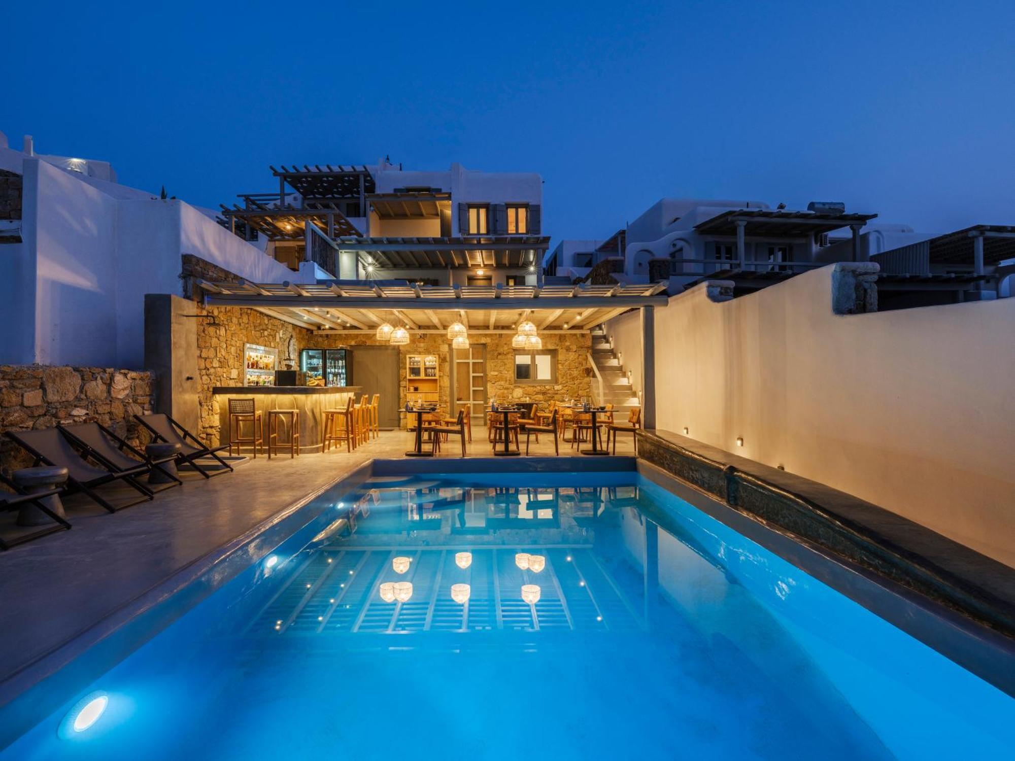 Mykonos Residence Villas & Suites Merchia Beach Exterior photo