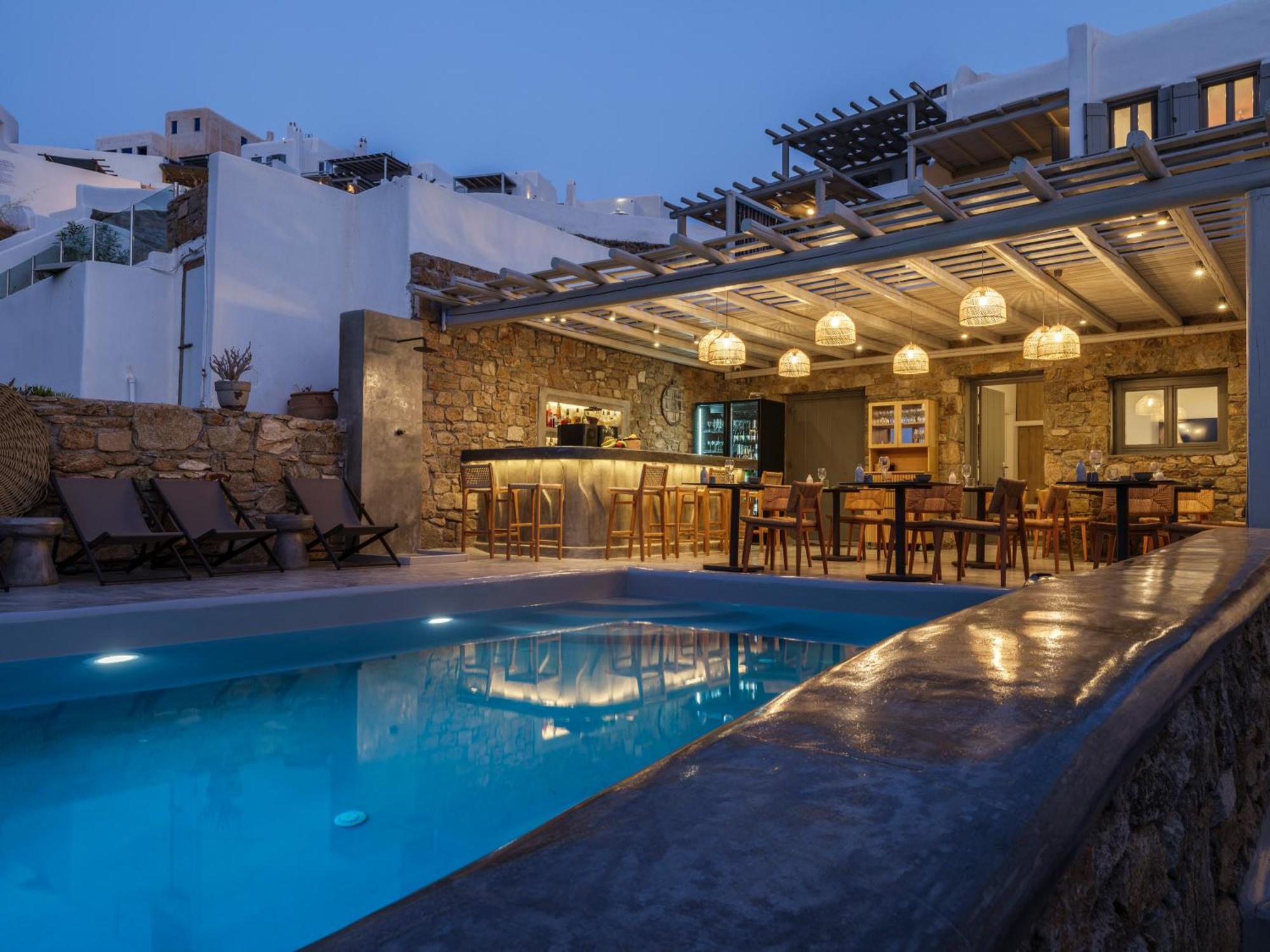 Mykonos Residence Villas & Suites Merchia Beach Exterior photo